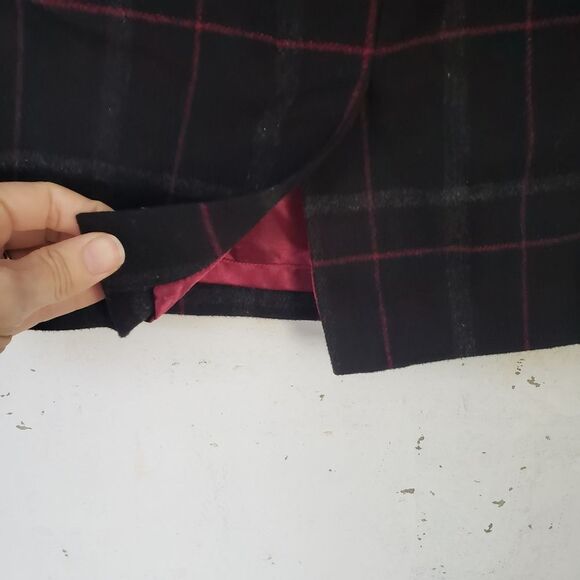 TALBOTS Women's Academia Career Wool Blend Midi Skirt Teacher Gray Pink 2 - Picture 6 of 9